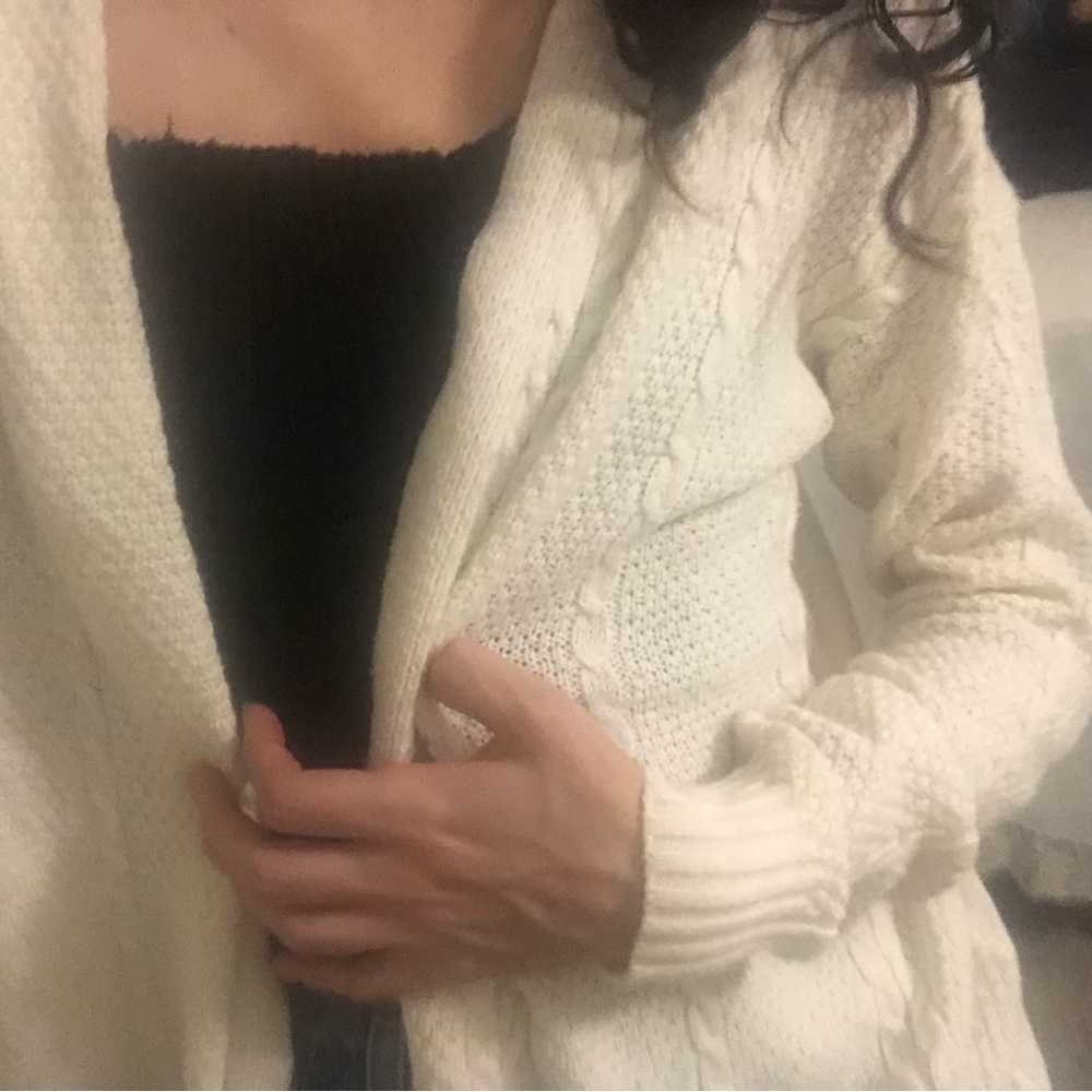 Cute white cardigan size small